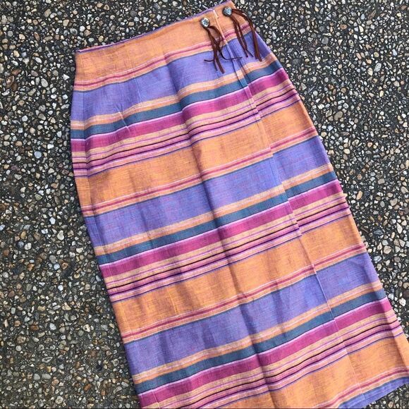 Vintage Neiman Marcus Southwest wrap concho skirt - Picture 5 of 5